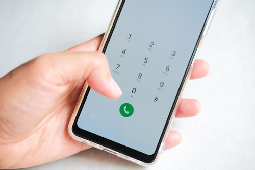 Smartphone con tastierino numerico